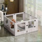 Dog kennel with indoor pen tempered