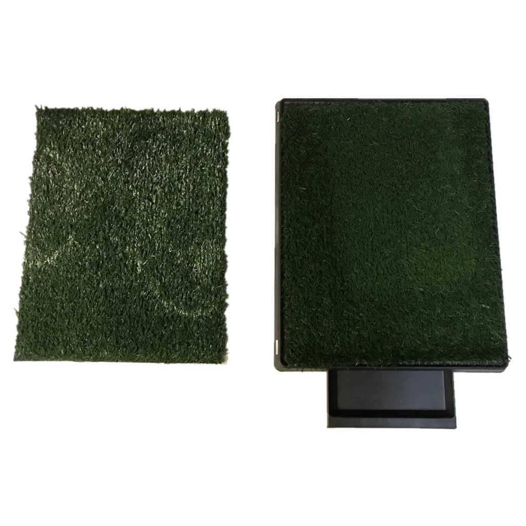 Indoor Dog Toilet Grass Potty Training Mat Loo Pad With 2
