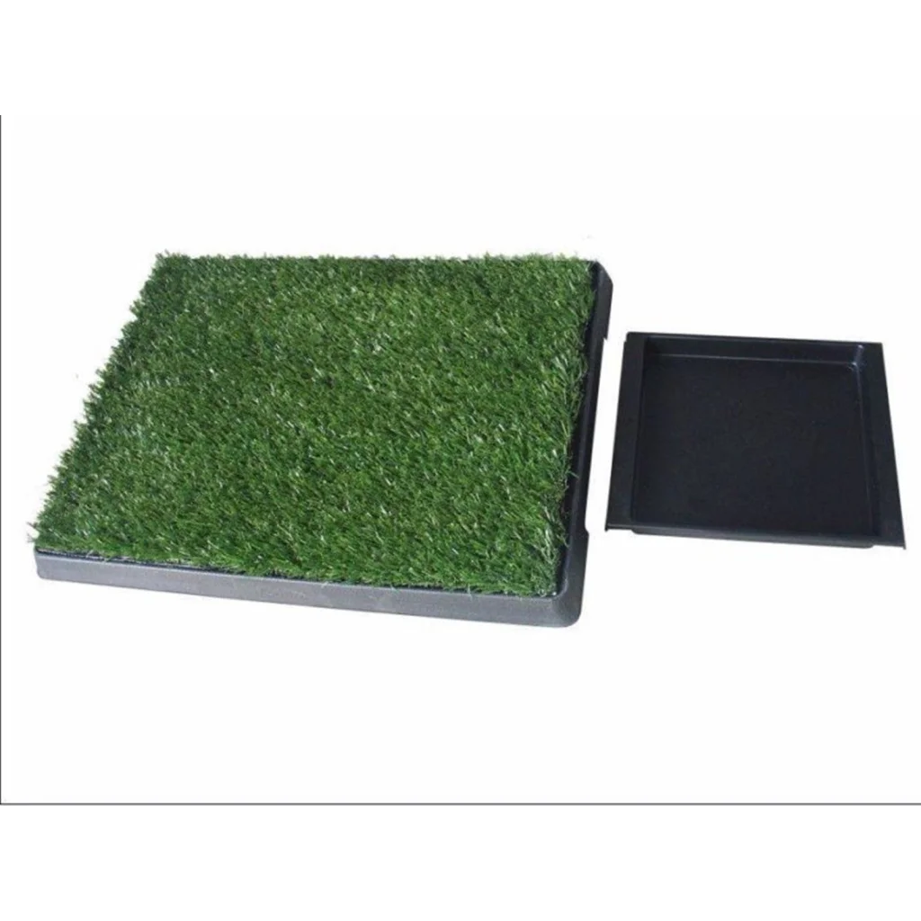 Indoor Dog Toilet Grass Potty Training Mat Loo Pad With 2