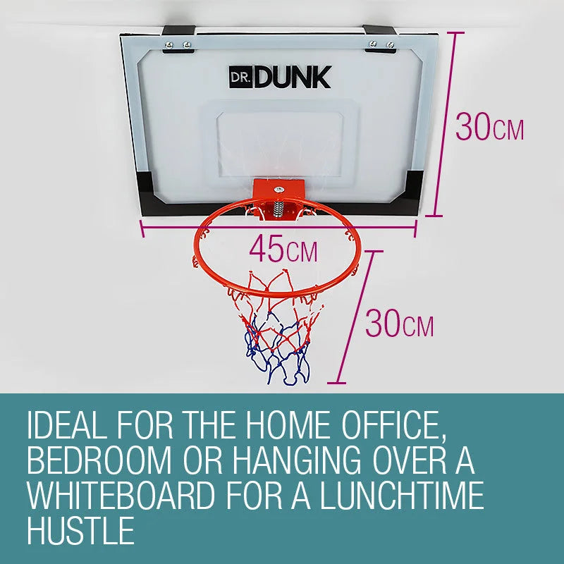 Indoor Mini Basketball Hoop Ring Backboard Kit Door Mounted