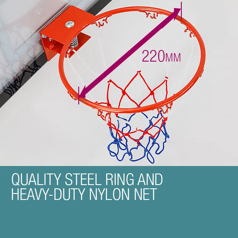 Indoor Mini Basketball Hoop Ring Backboard Kit Door Mounted
