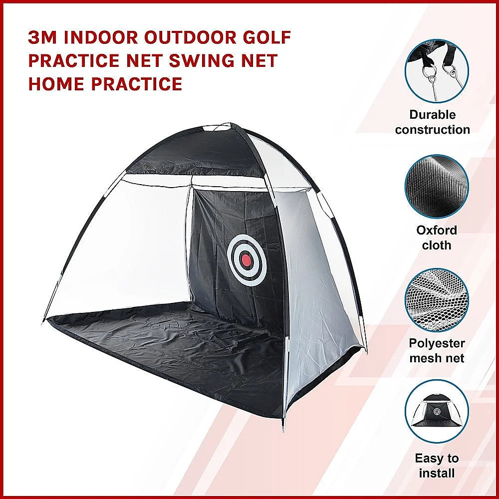 Indoor Outdoor Golf Practice Net 3m Swing Net for Home