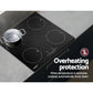 Ceramic 60cm induction cooktop zone with frame detail shown