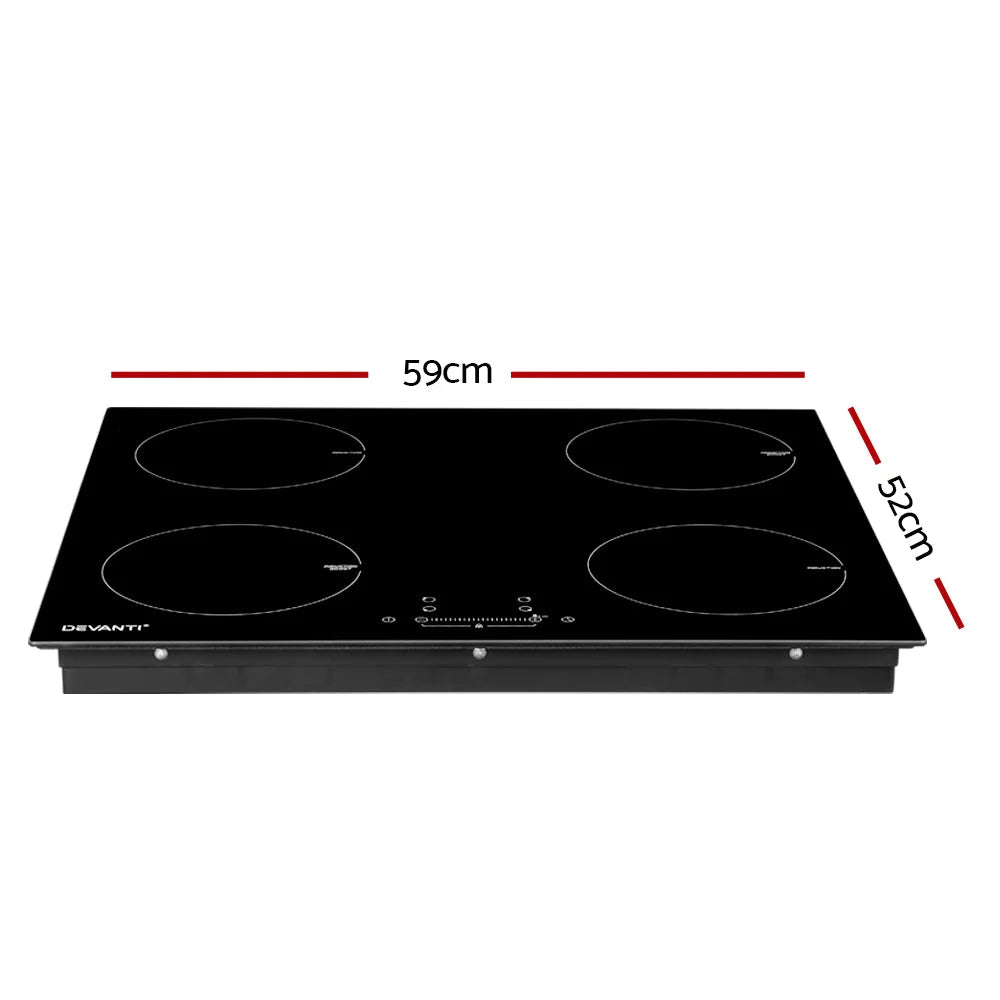 Induction Cooktop 60cm Ceramic 4-Zone Stove Cooktop Hot