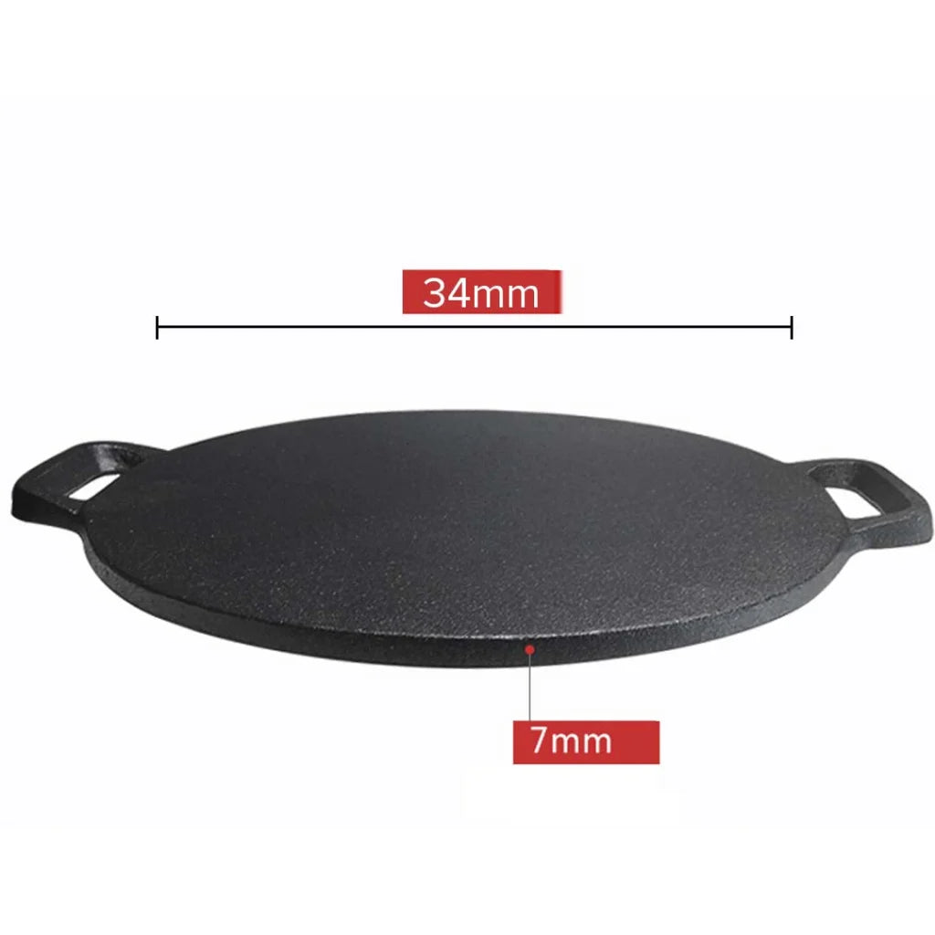 Induction Cooktop & Crepe Pan Set Premium Smart Induction with 34cm Cast Iron Baking Cookware