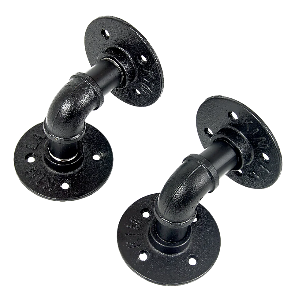 Black industrial iron pipe with key surfaces and edge shape
