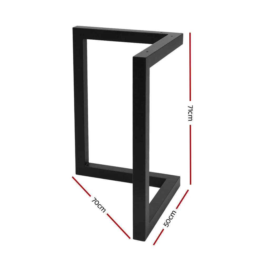 Steel 71cm coffee table with storage shelf beneath the tabletop