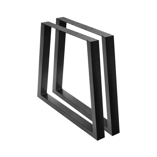 Industrial Coffee Dining Table Legs Set of 2 - Vintage