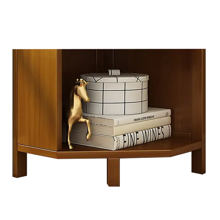 Industrial Corner Bookcase 5-Shelf Bookshelf Display