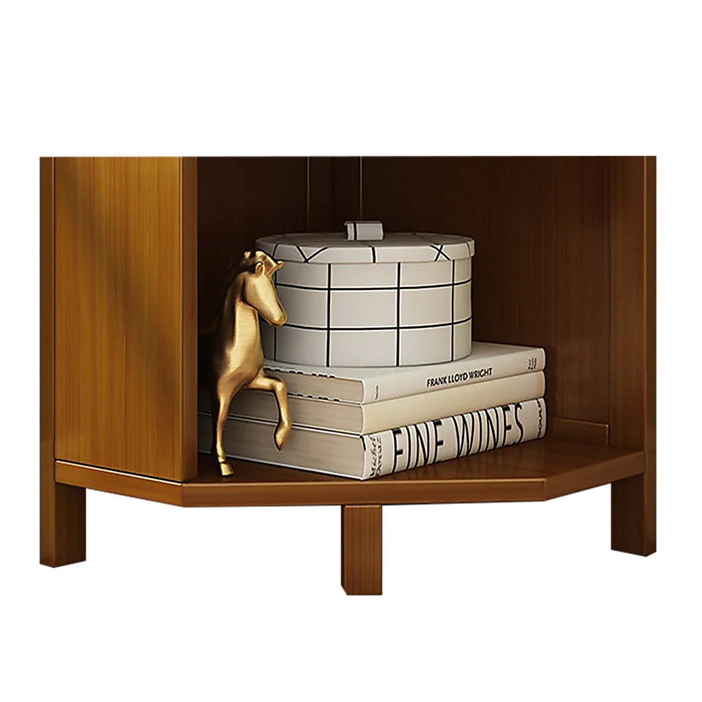 Industrial Corner Bookcase 5-Shelf Bookshelf Display