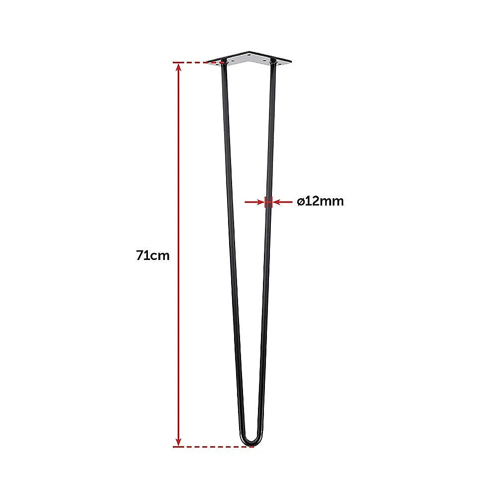 Industrial Retro Hairpin Table Legs Set of 4 - 12mm Steel