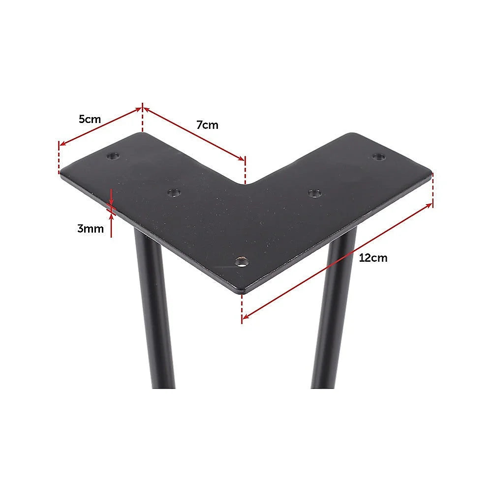 Industrial Retro Hairpin Table Legs Set of 4 - 12mm Steel