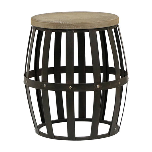 Industro Chic Barrel Stool 45cm - Furniture > Bar Stools &