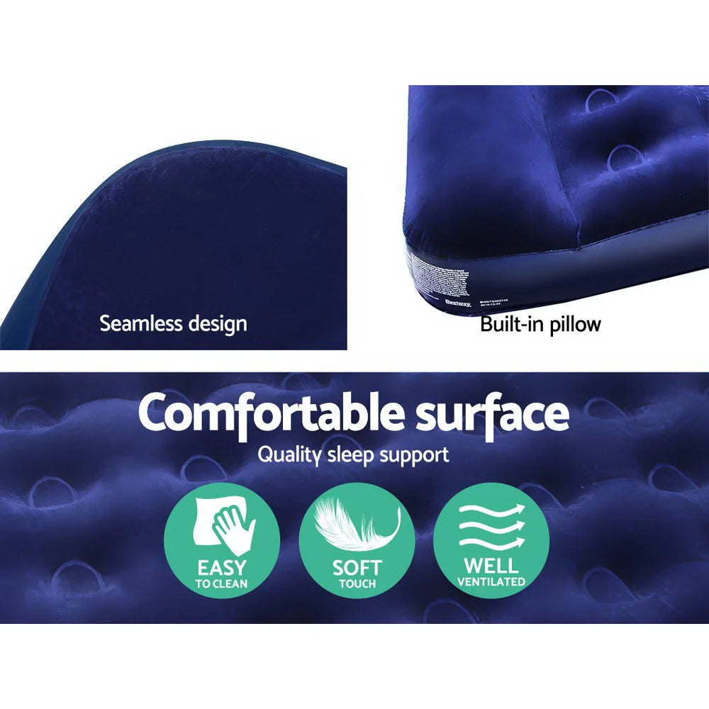 Inflatable Air Mattress Single Size Navy