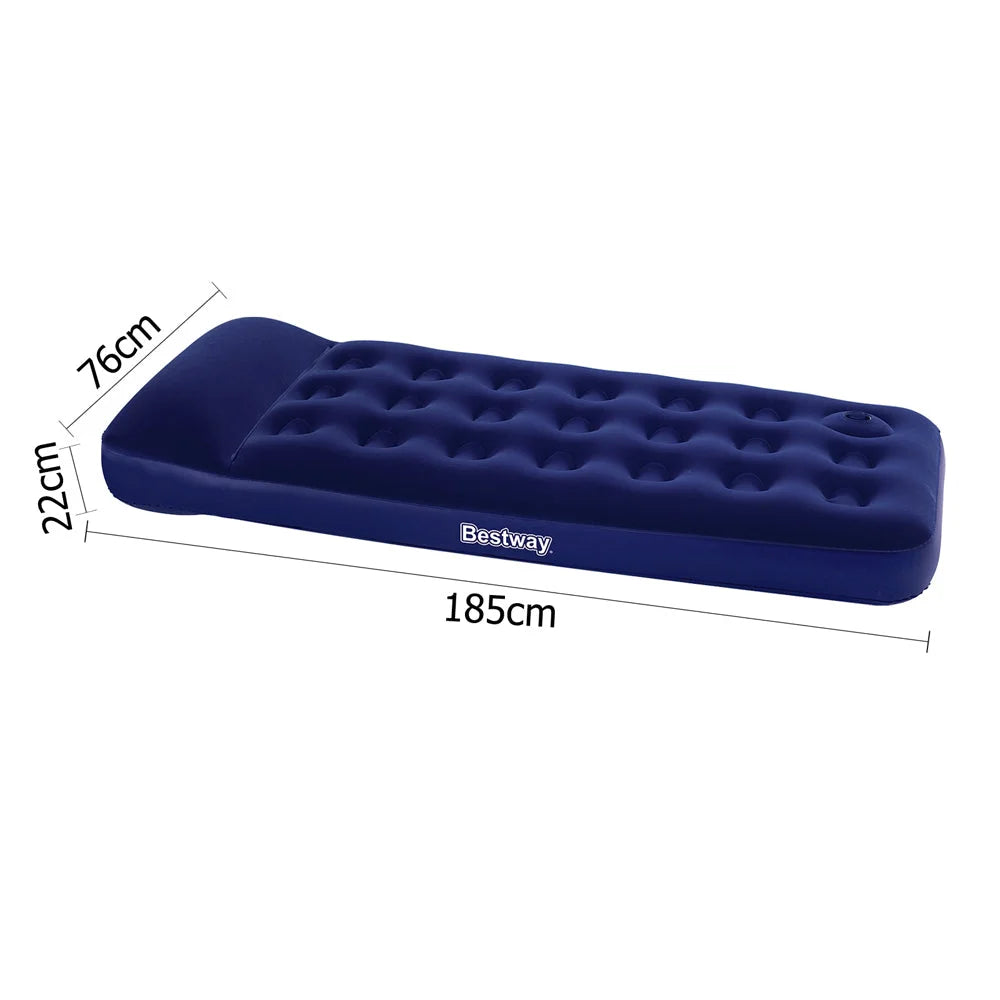 Navy mattress with pocket spring construction and fabric cover