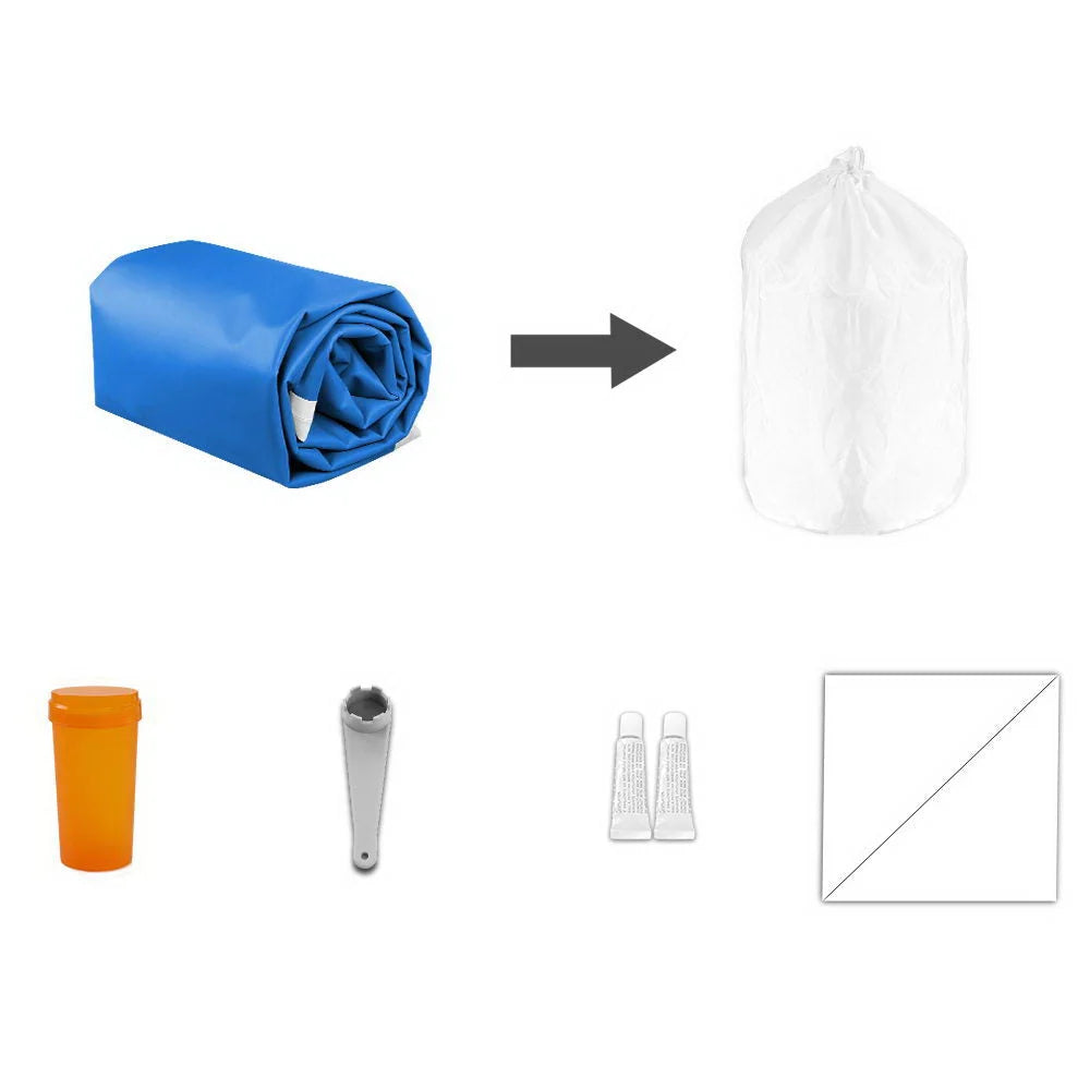 Inflatable Air Track Mat 5×1m 20 cm Thick Blue with Pump