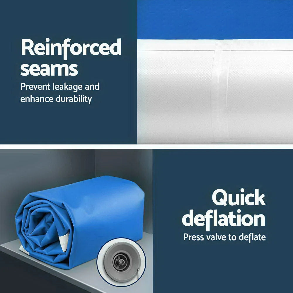 Inflatable Air Track Mat 5×1m 20 cm Thick Blue with Pump