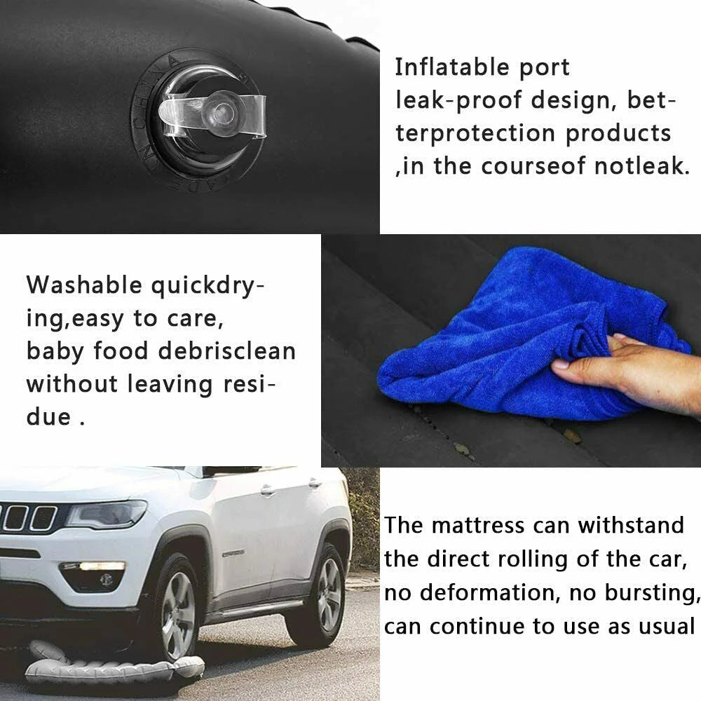 Inflatable Car Back Seat Mattress Portable Camping Travel