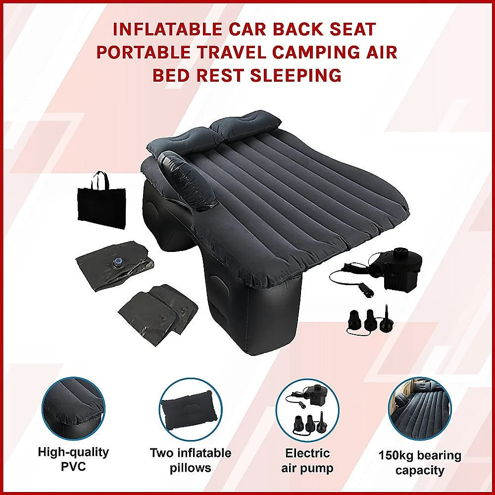 Inflatable Car Back Seat Mattress Portable Travel Camping