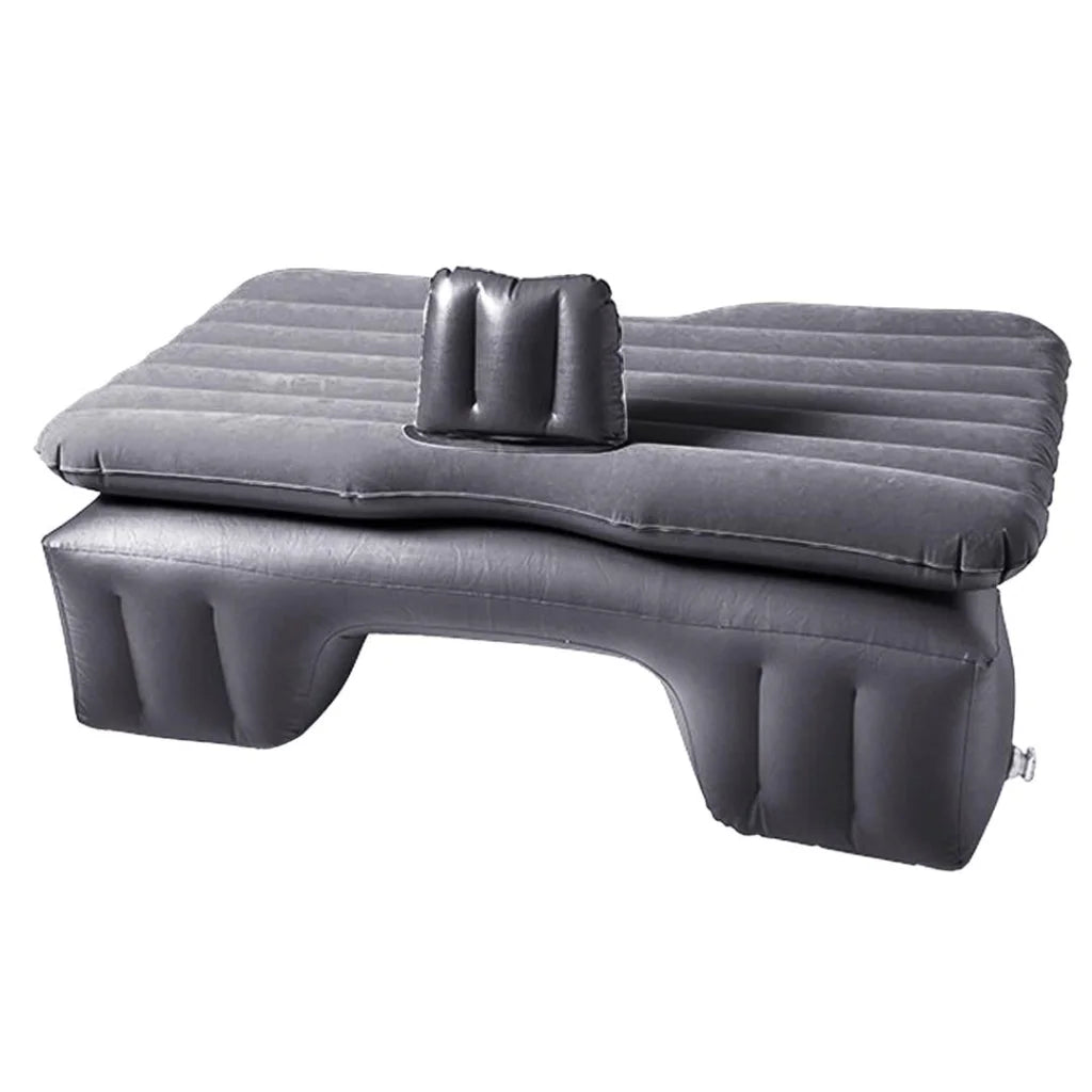 Inflatable Car Mattress Portable Travel Camping Air Bed Sleeping Rest - Grey - Premium
