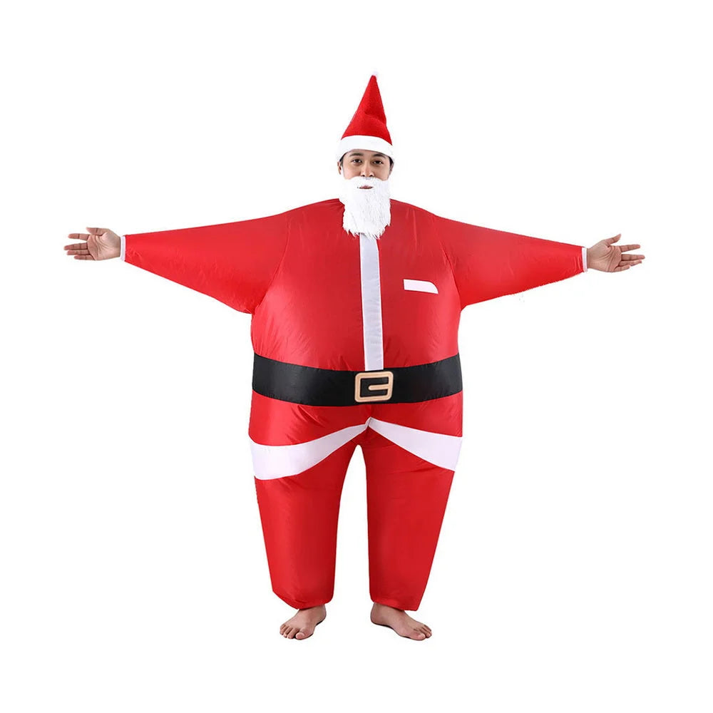 Inflatable Christmas Santa Claus Costume Adult Suit Blow Up