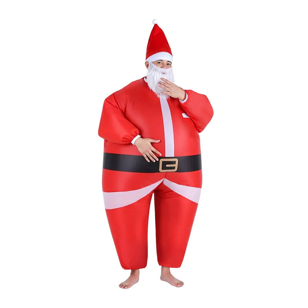 Inflatable Christmas Santa Claus Costume Adult Suit Blow Up