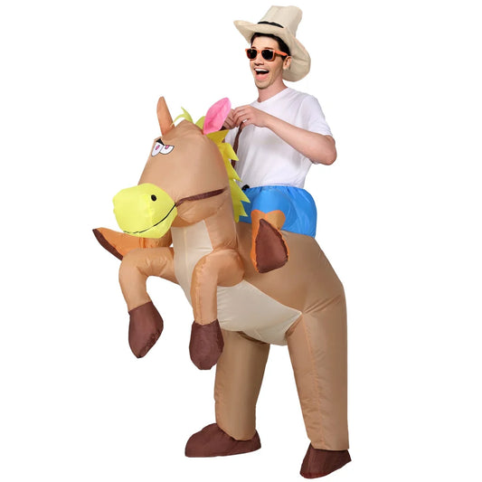 Inflatable Cowboy Costume Adult Suit Blow Up Party Fancy