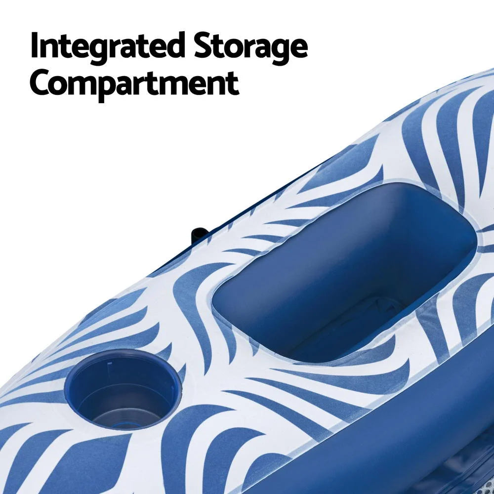 Inflatable Floating Lounger with Sunshade Canopy - 1.98M x