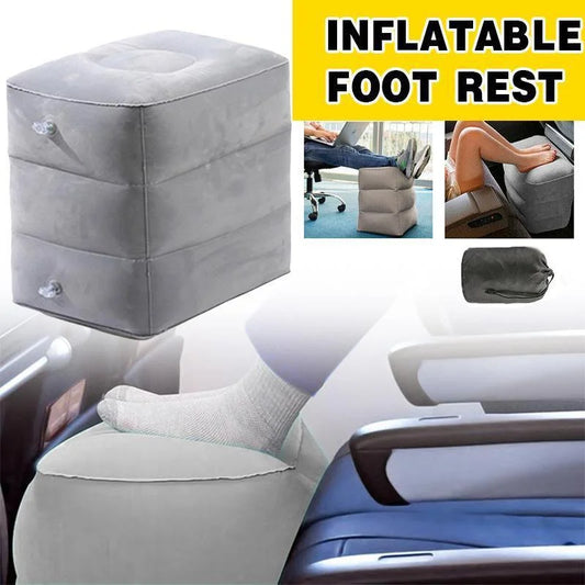 Inflatable Foot Rest Travel Air Pillow Cushion Office Home