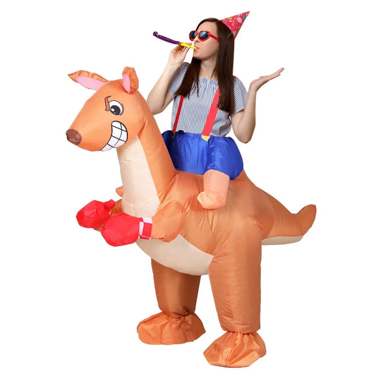 Inflatable Kangaroo Costume Adult Suit Blow Up Party Fancy