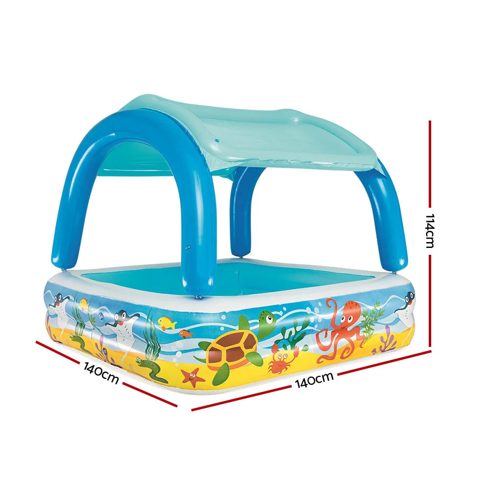Inflatable Kids Pool Canopy Play Pool Swimming Pool Family