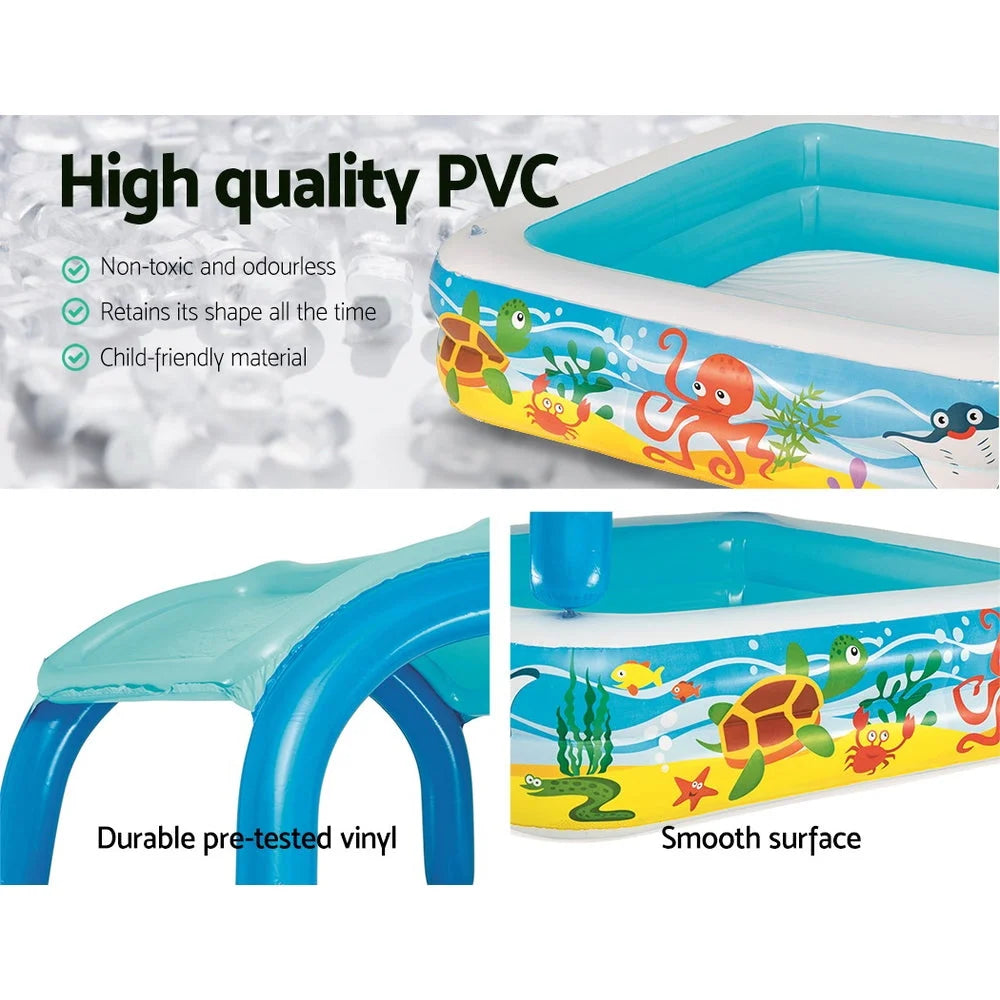 Inflatable Kids Pool Canopy Play Pool Swimming Pool Family