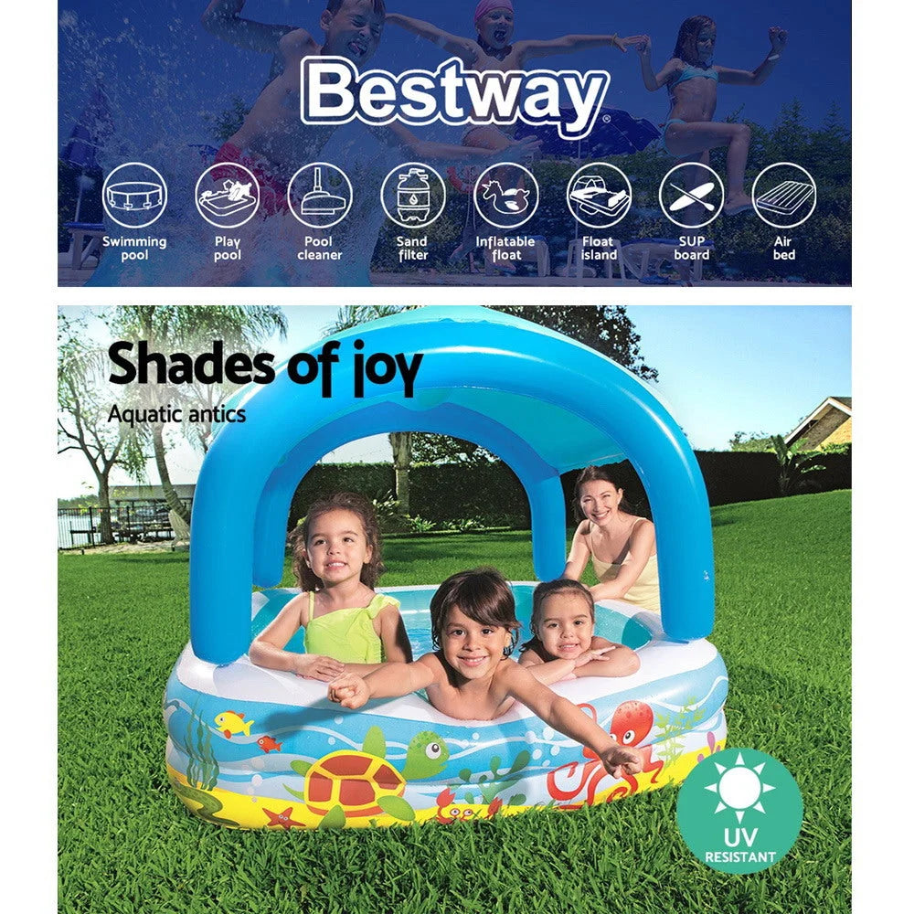 Inflatable Kids Pool Canopy Play Pool Swimming Pool Family