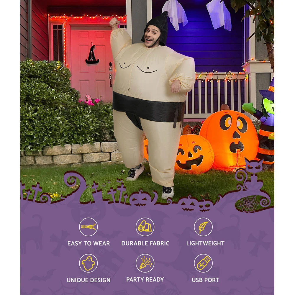 Inflatable Sumo Costume Adult Suit Blow Up Party Fancy