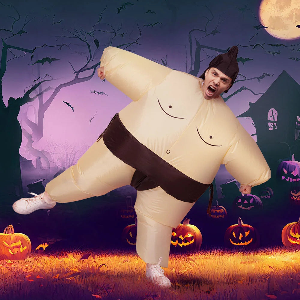 Inflatable Sumo Costume Adult Suit Blow Up Party Fancy