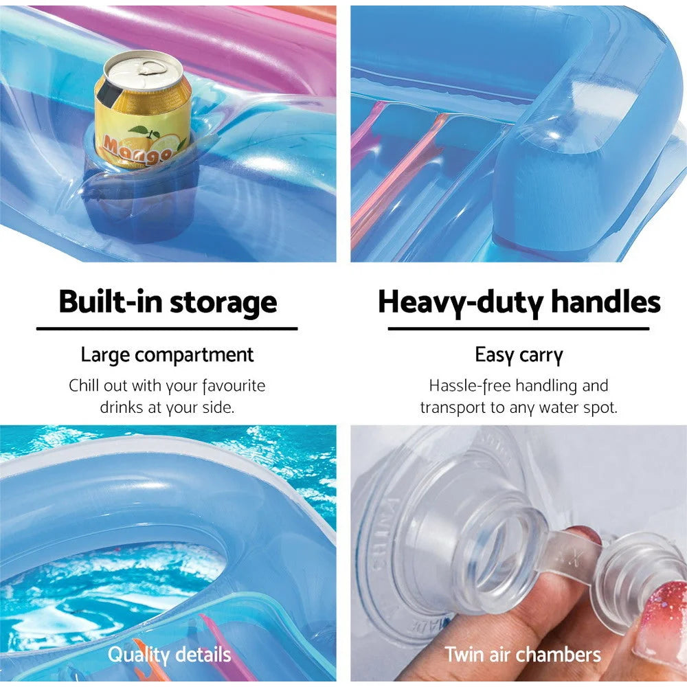 Inflatable Sun Lounger Pool Air-Bed Seat/Chair Lilo Float