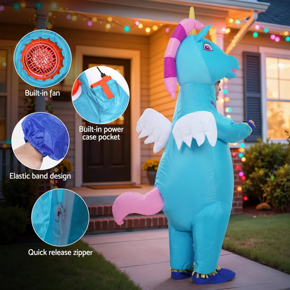 Inflatable Unicorn Costume Adult Suit Blow Up Party Fancy