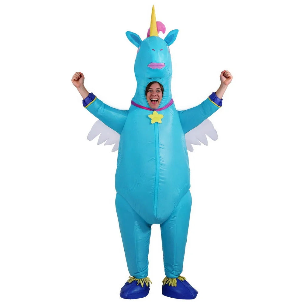 Inflatable Unicorn Costume Adult Suit Blow Up Party Fancy