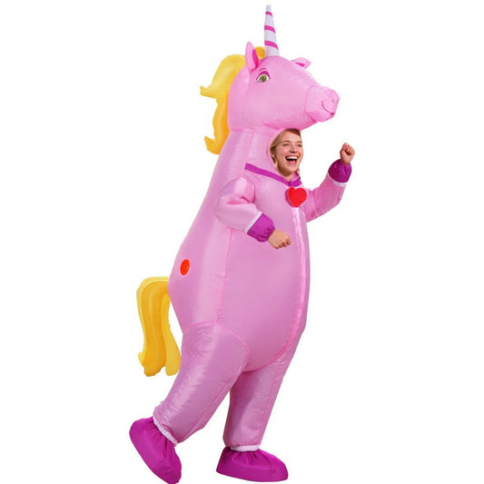 Inflatable Unicorn Costume Adult Suit Blow Up Party Fancy
