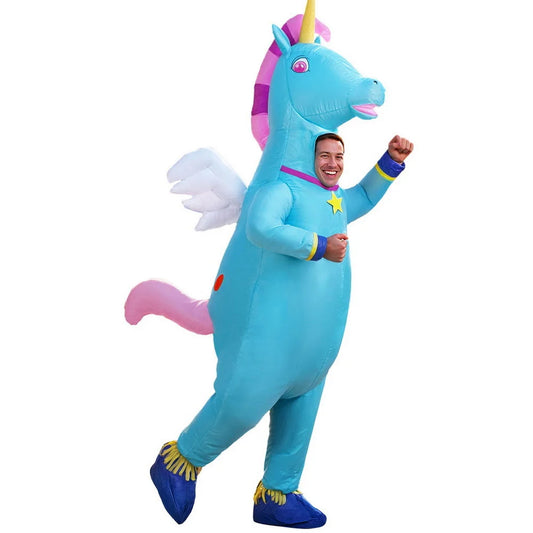 Inflatable Unicorn Costume Adult Suit Blow Up Party Fancy
