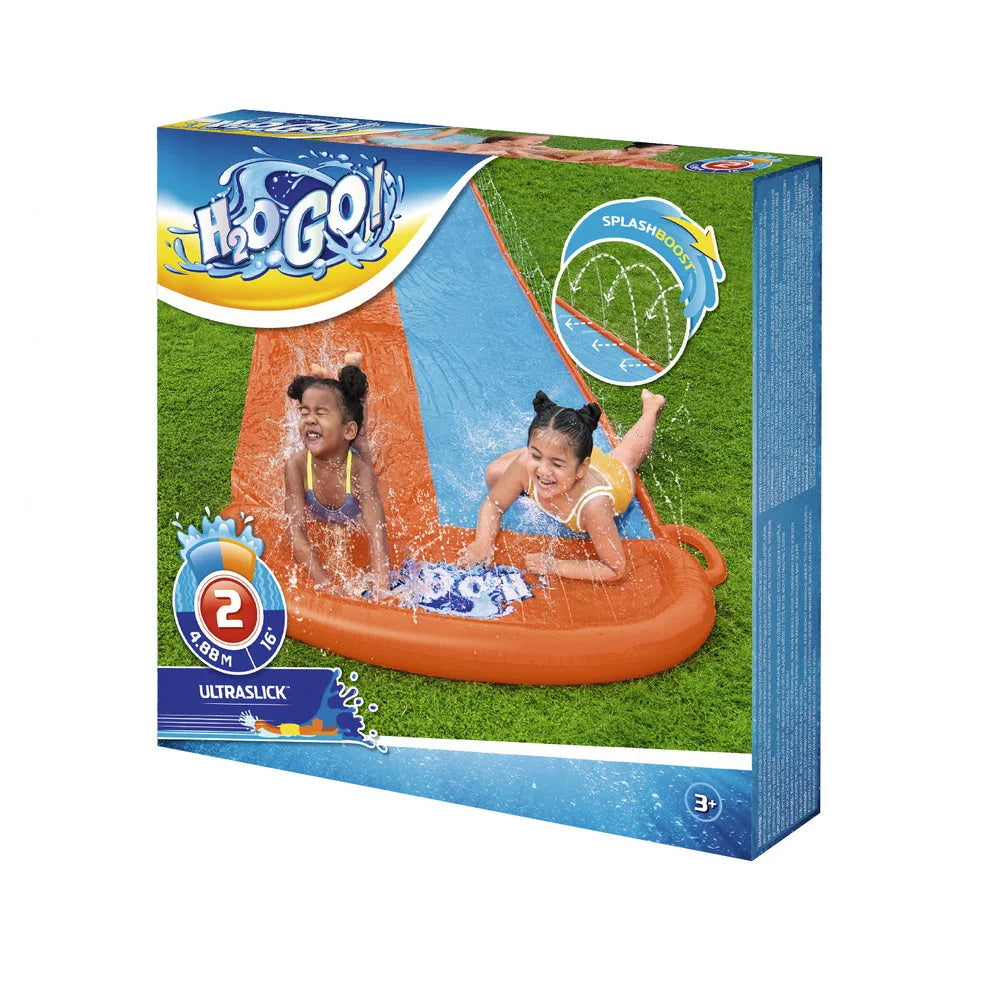 Inflatable Water Slip Slide Double Kids Splash Toy Outdoor