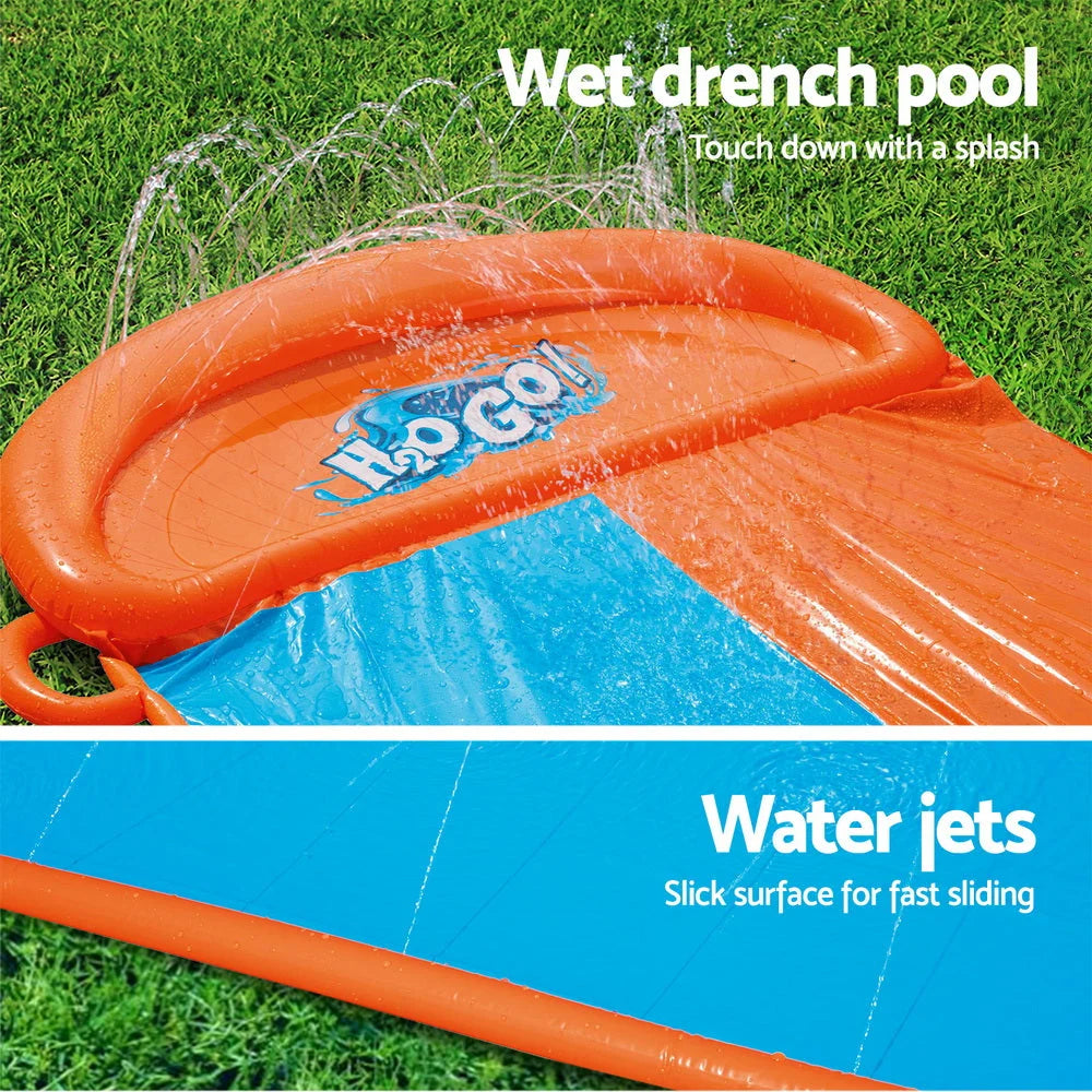 Inflatable Water Slip Slide Double Kids Splash Toy Outdoor
