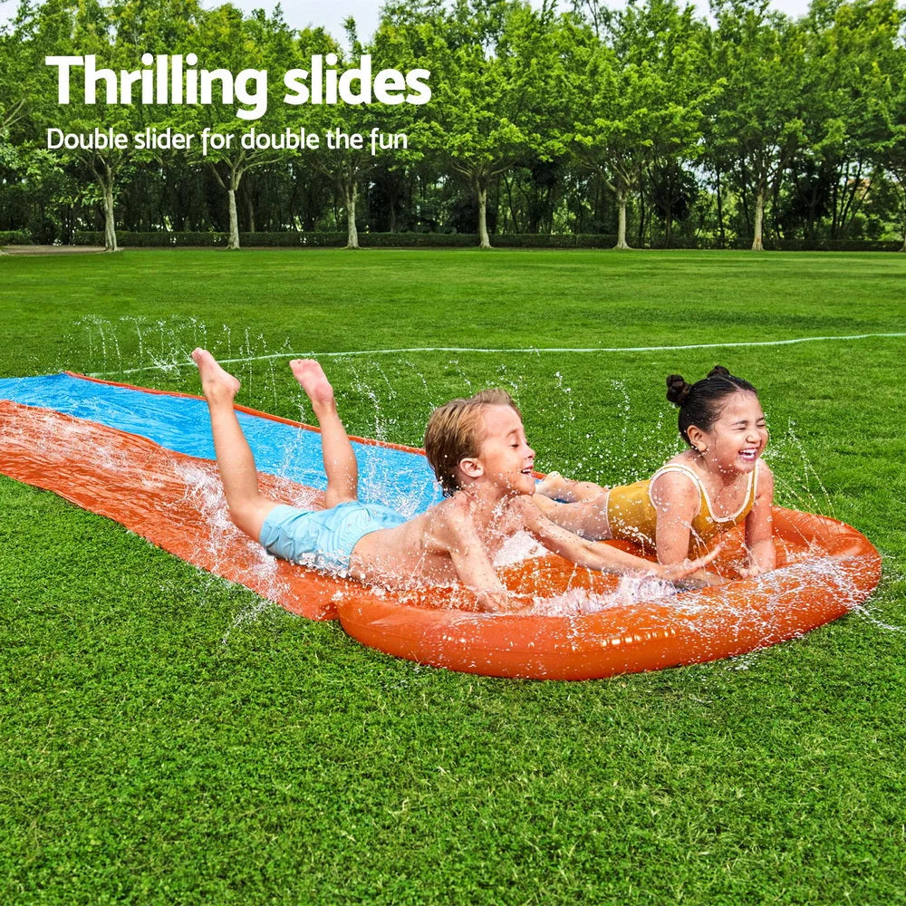Inflatable Water Slip Slide Double Kids Splash Toy Outdoor