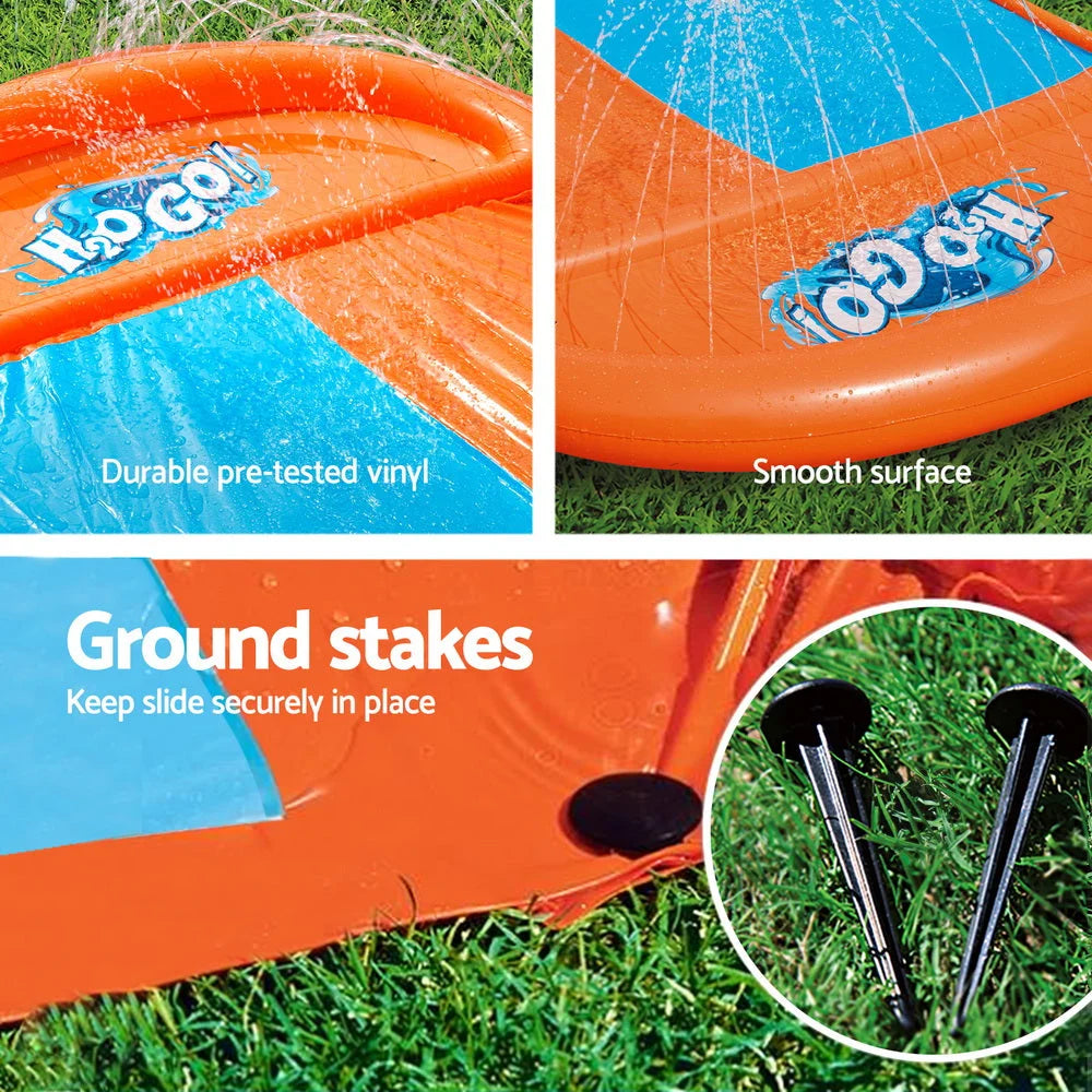Inflatable Water Slip Slide Double Kids Splash Toy Outdoor