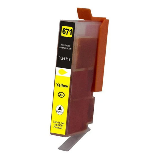 Inkjet Cartridge CLI-671XL Yellow Premium Compatible