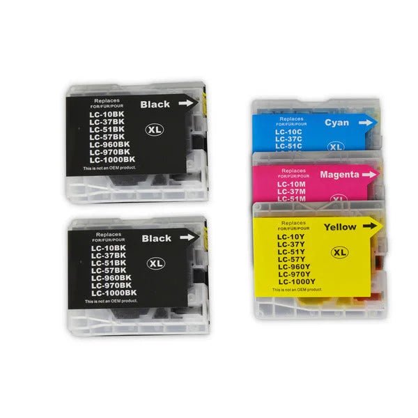Inkjet Cartridge Set LC37 LC57 Compatible - 5 Cartridges