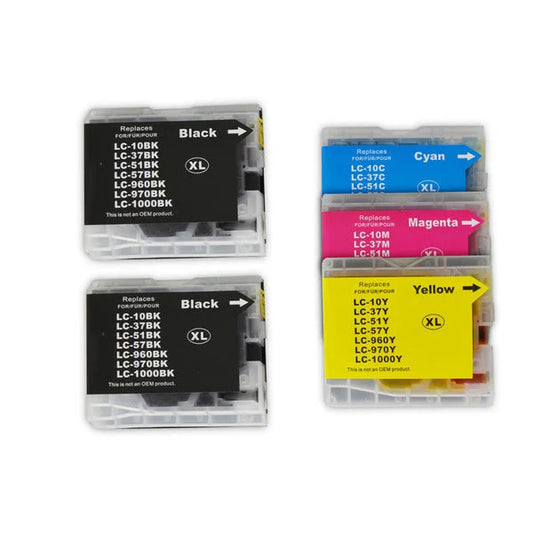 Inkjet Cartridge Set LC37 LC57 Compatible - 5 Cartridges