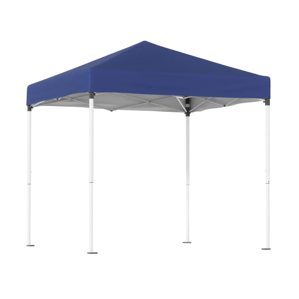 Blue 2x2m pop-up gazebo with marquee canopy, poles and sandbags
