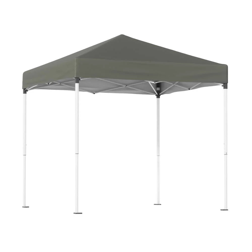 Grey 2x2m gazebo shown in room setting