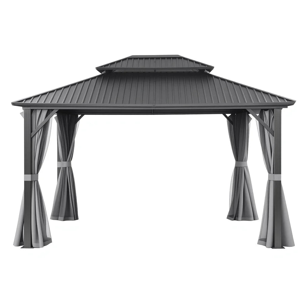 Instahut Gazebo 3x3.65m Canopy Outdoor Steel Frame Patio